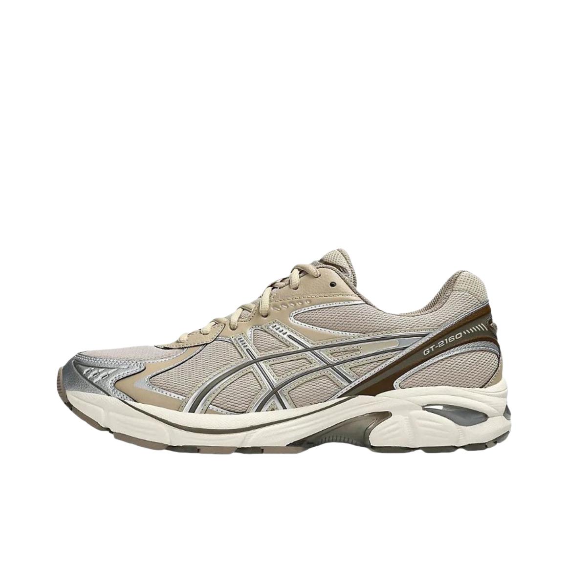 推荐商品：Asics/亚瑟士 GT-2160 跑鞋 拼接舒适缓震网面防滑耐磨复古简约百搭时尚合成革织物耐用短跑圆头支撑 灰色/棕色