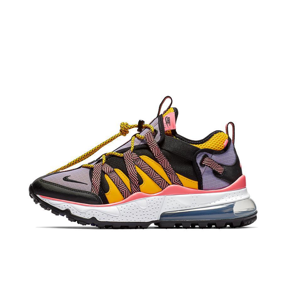 推荐商品：Nike Air Max 270 Bowfin 跑鞋 防滑耐磨轻便透气舒适减震低帮复古潮流织物 Black Atomic Violet Amarillo 紫黄黑