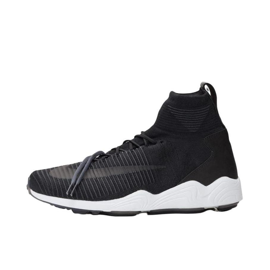 推荐商品：Nike Zoom Mercurial Flyknit 运动休闲鞋 防滑耐磨网面透气舒适圆头轻便减震包裹性百搭 Black White 灰黑色