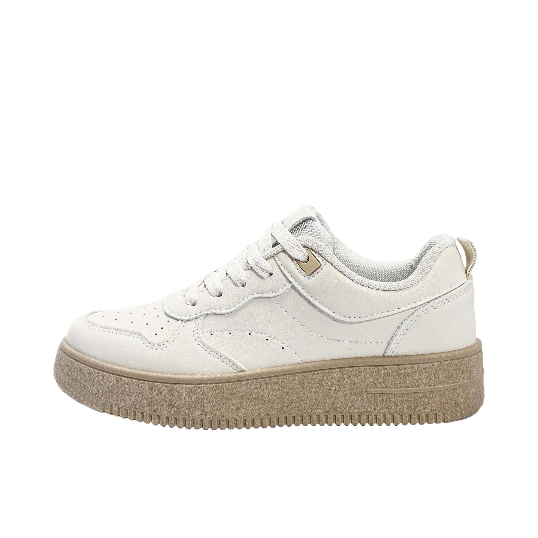 推荐商品：飞跃 复古 街头 运动风 皮革 板鞋 FY/-15621 白色/咖色