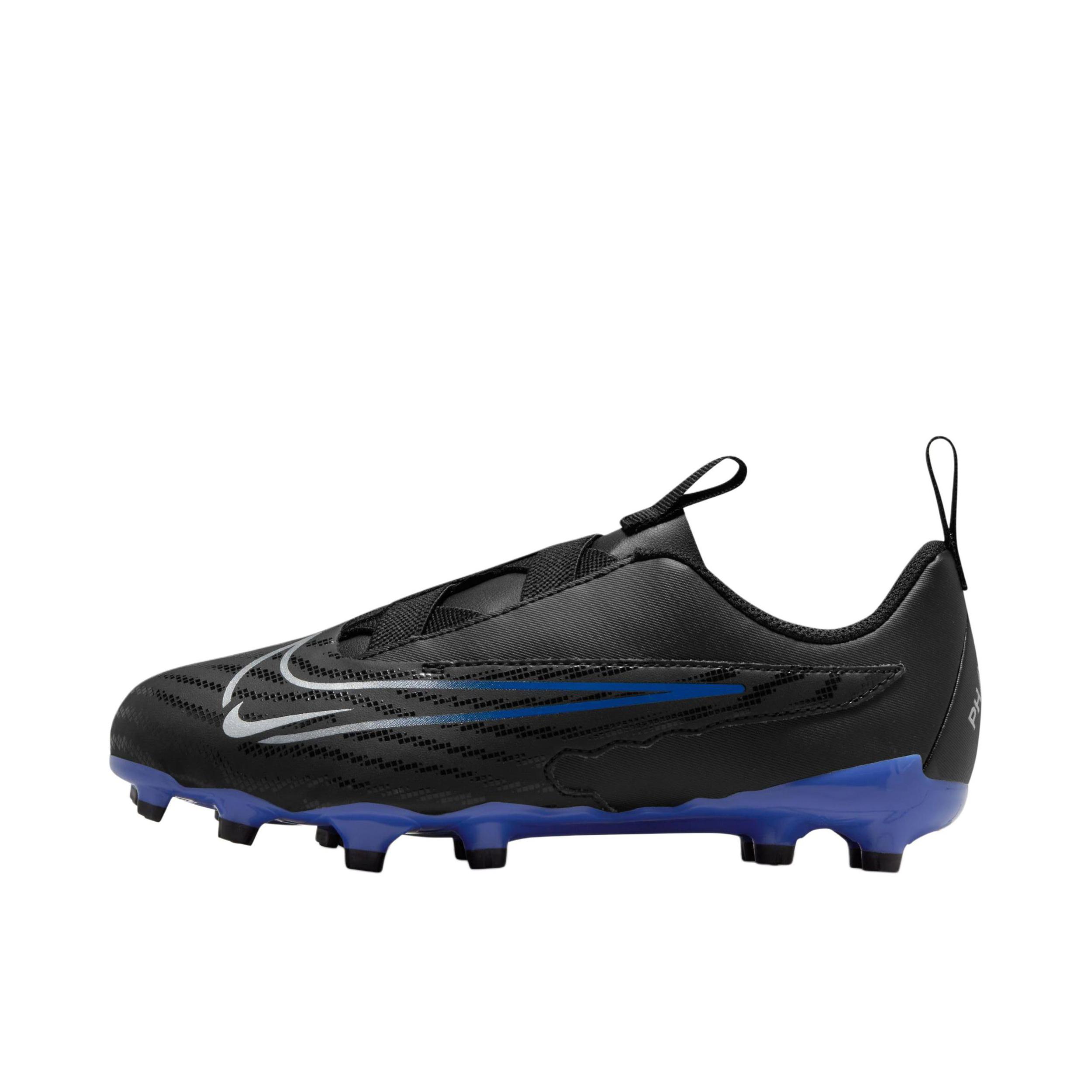 推荐商品：Nike Phantom GX Academy FG 中端 长钉 硬天然草场 耐磨 足球鞋 大童/黑色/蓝色