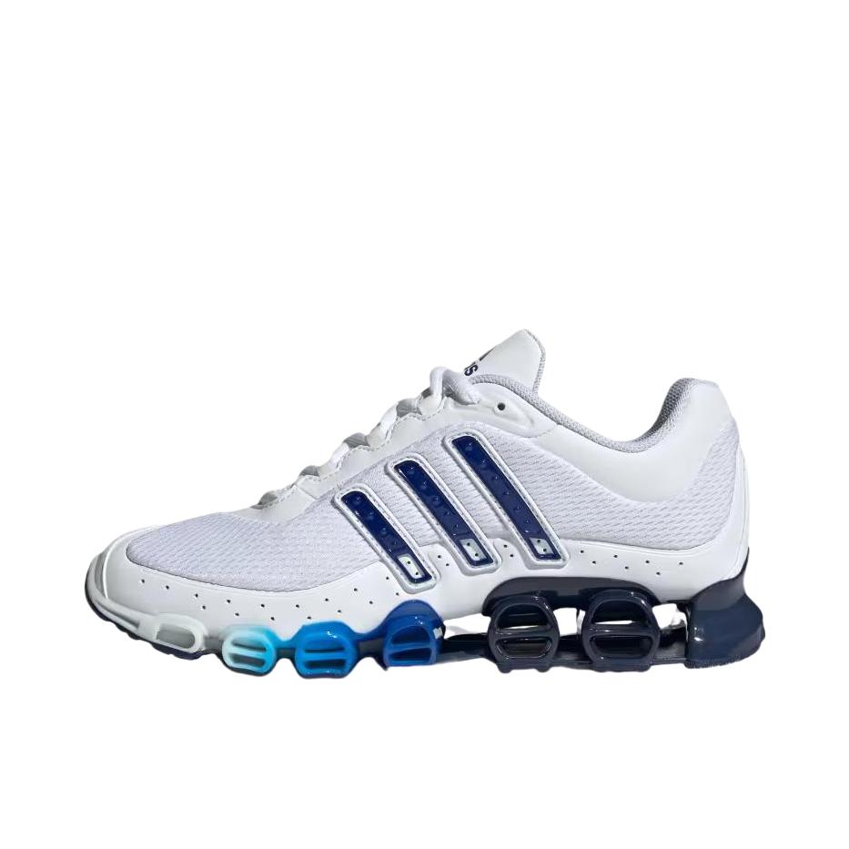 推荐商品：adidas Megaride 跑鞋 轻便透气防滑耐磨橡胶舒适百搭 云白/深蓝色/宝蓝色