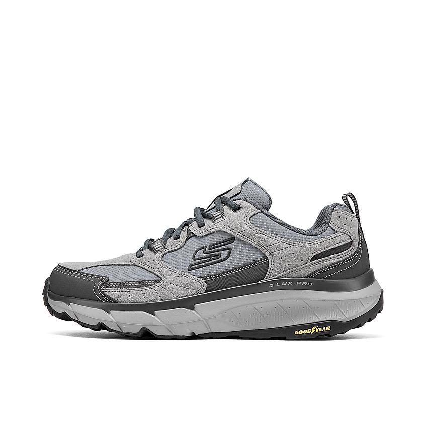 推荐商品：Skechers/斯凯奇 厚底 舒适缓震 防滑耐磨 交叉绑带 百搭复古 运动休闲鞋 180262 灰色