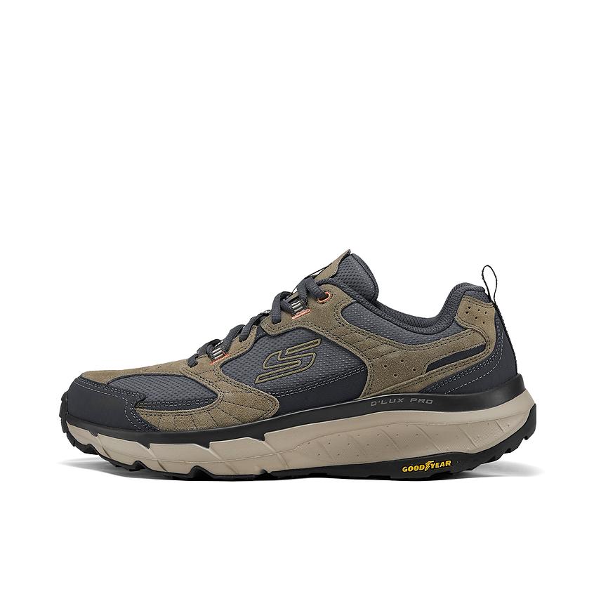 推荐商品：Skechers/斯凯奇 厚底 舒适缓震 防滑耐磨 交叉绑带 百搭复古 运动休闲鞋 180262 灰褐色/多彩色