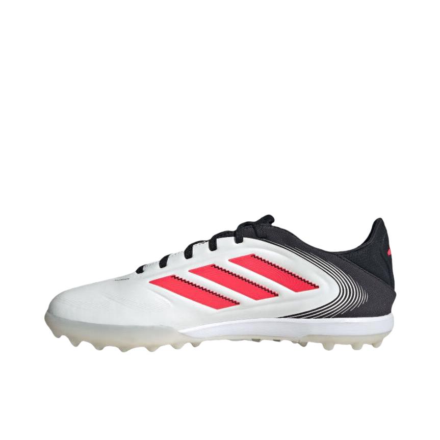 推荐商品：adidas COPA PURE III PRO TF 超顶 胶质碎钉 室外硬地人造草地 舒适减震 防滑耐磨 足球鞋 白色/红色/黑色