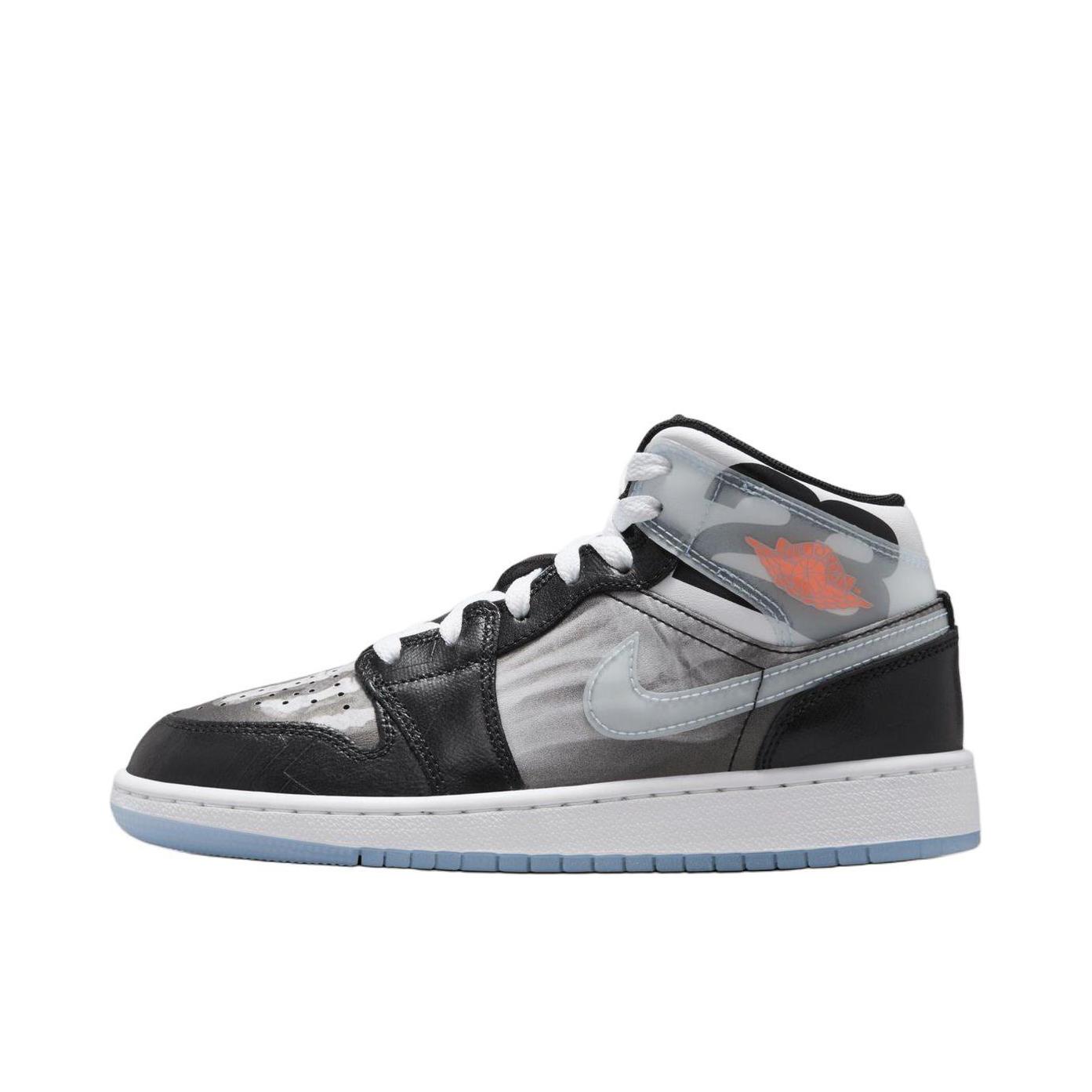 推荐商品：Air Jordan 1 板鞋 运动休闲鞋 复古潮流支撑合成革 大童/黑色/灰色
