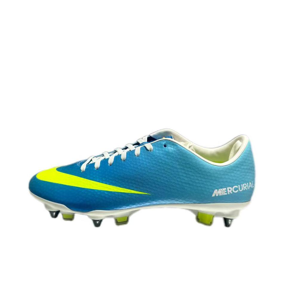 推荐商品：Nike Mercurial Vapor 9 SG-PRO 顶级 钢钉 松软人工草地 足球鞋 天蓝色