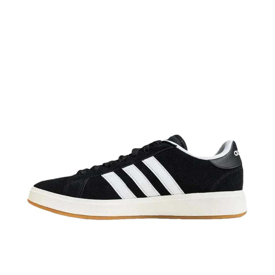 adidas Grand Court Base 00s 面包鞋 板鞋 防滑耐磨轻运动合成革 黑色
