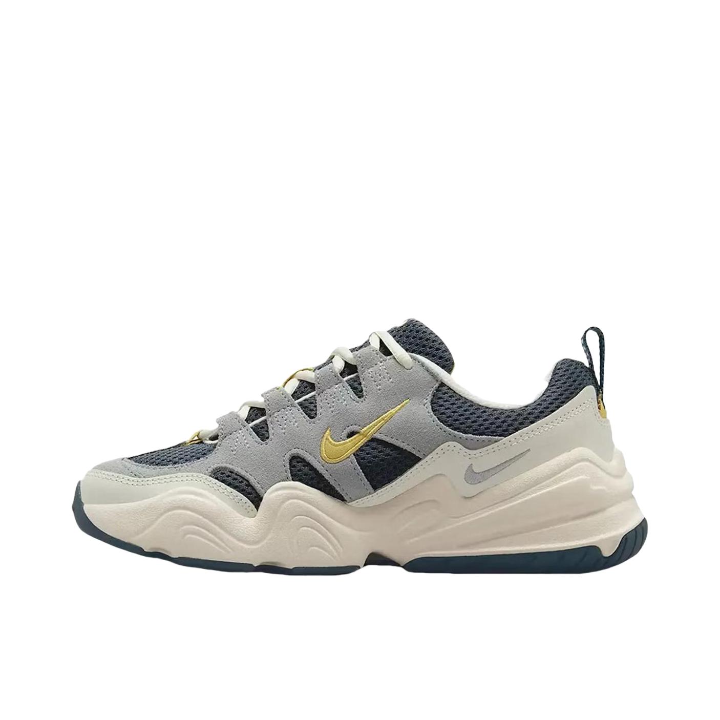 推荐商品：Nike Tech Hera 跑鞋 缓震回弹防滑耐磨舒适透气圆头 灰色/白色/黄色