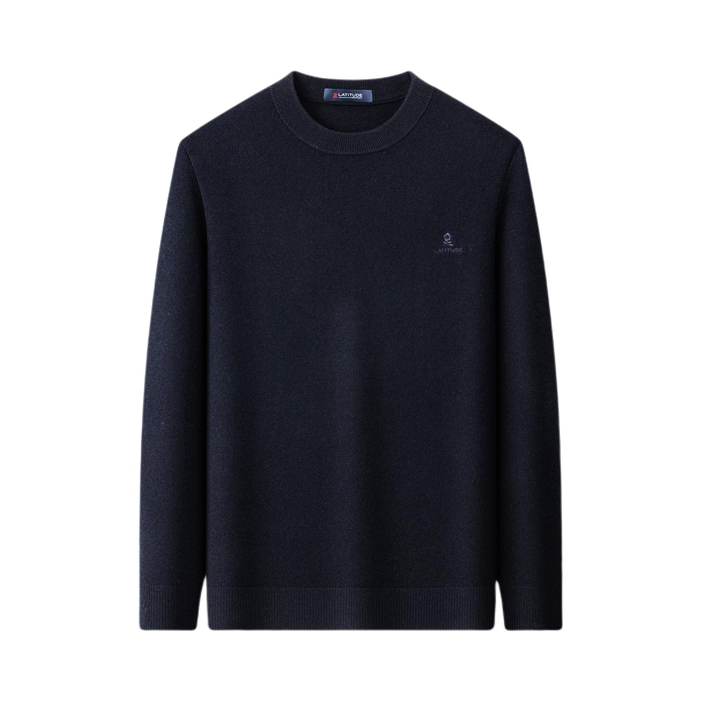 推荐商品：Montagut/梦特娇 套头无扣无拉链微弹柔软毛衣 383332084 藏青