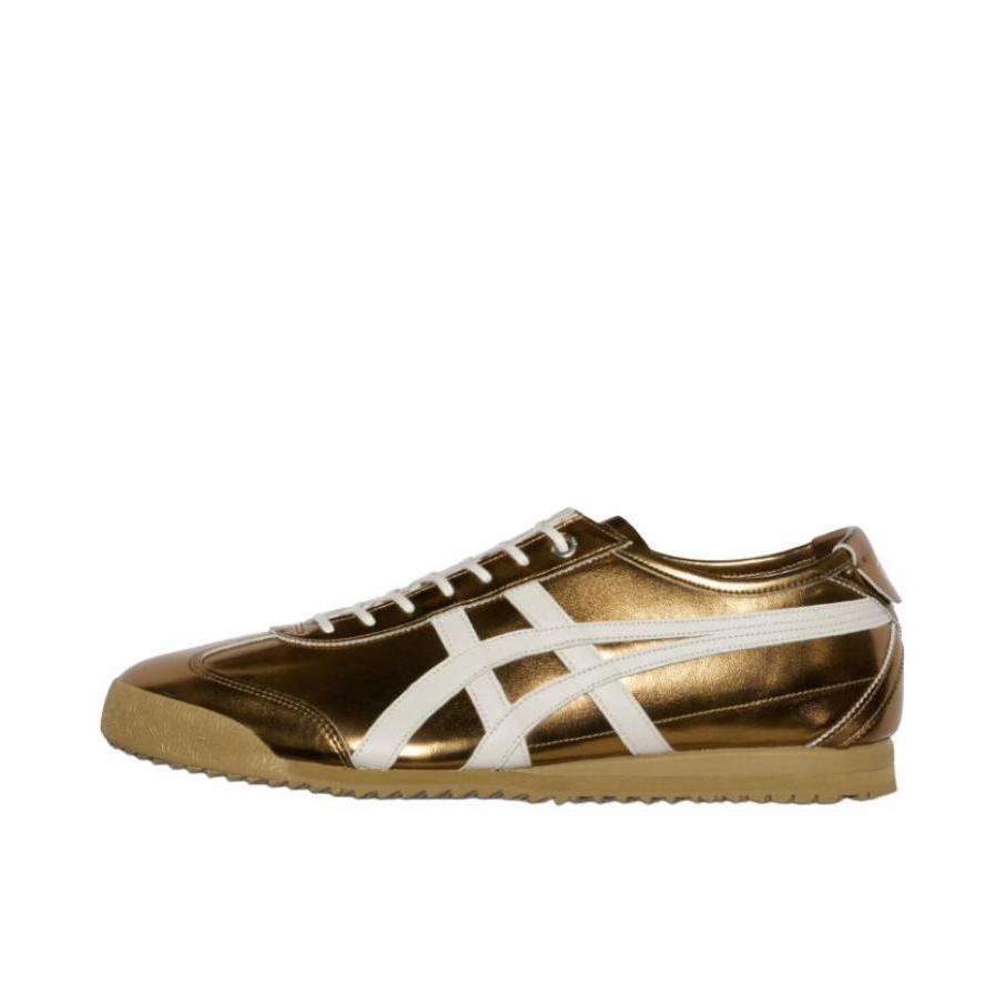 推荐商品：Onitsuka Tiger Mexico 66 德训鞋 运动休闲鞋 复古轻便透气舒适百搭防滑 亮金色