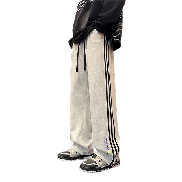 推荐商品：MOGAO/摩高 加厚微弹印花字母水洗休闲长裤 MGCK10137 灰