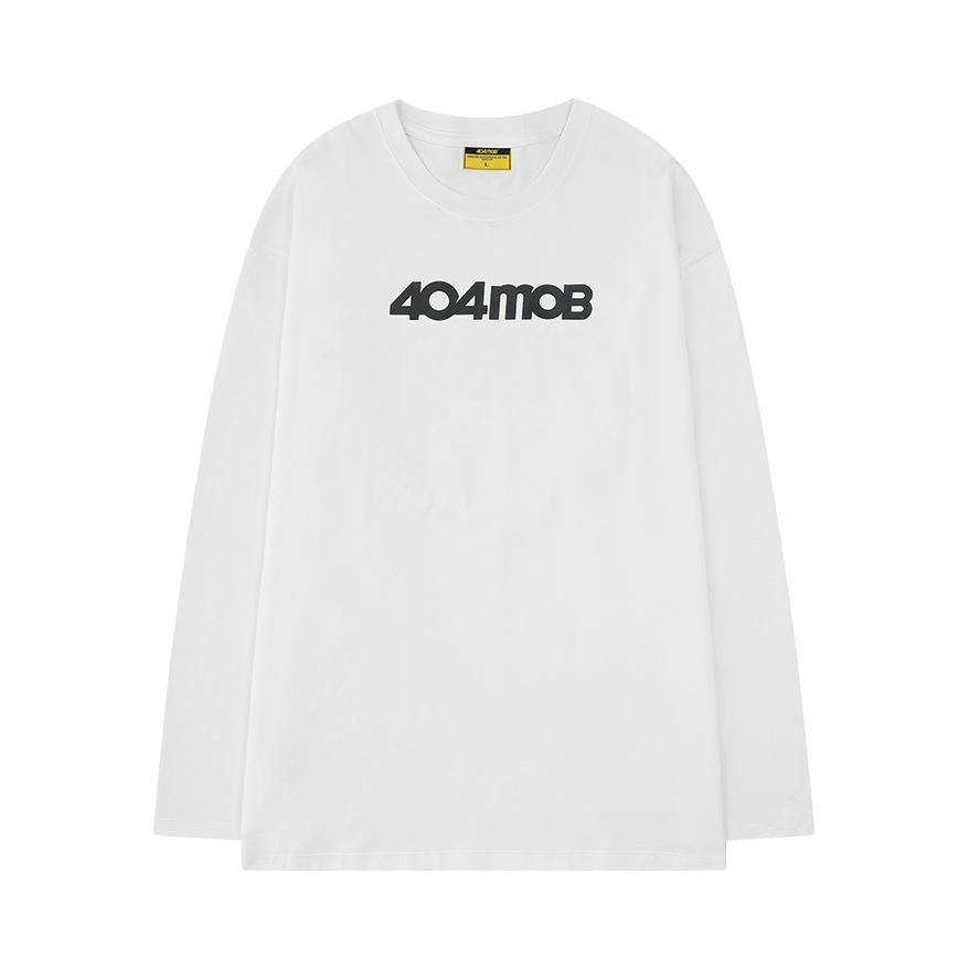 404MOB 美式纯棉ins字母纯色基础款圆领长袖T恤 男女同款 TTYL00311CJ