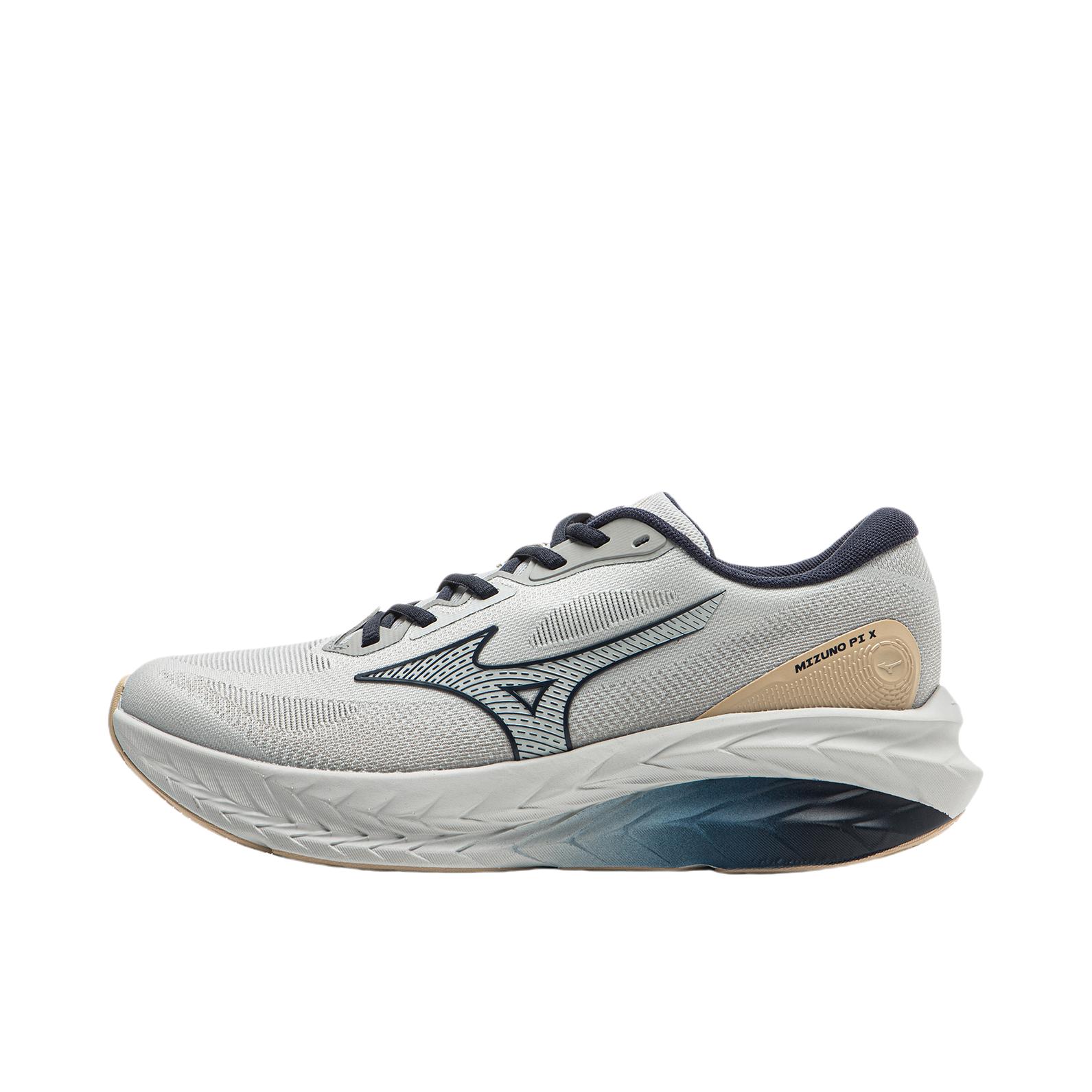 推荐商品：Mizuno/美津浓 PI X 百搭 透气 轻便 低帮 运动休闲鞋 浅灰色/深蓝色