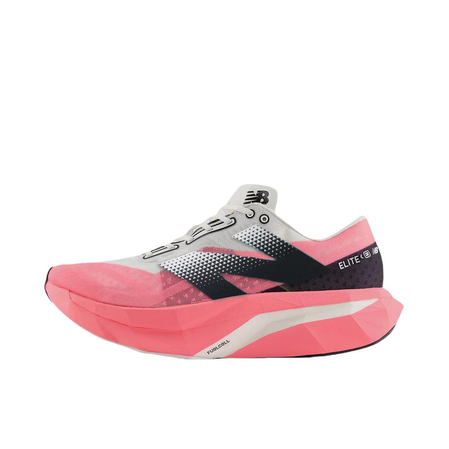 推荐商品：New Balance FuelCell SuperComp Elite V4 跑鞋 缓震轻便网布透气支撑防滑耐磨碳板马拉松速度训练回弹 D宽/粉红色/黑色
