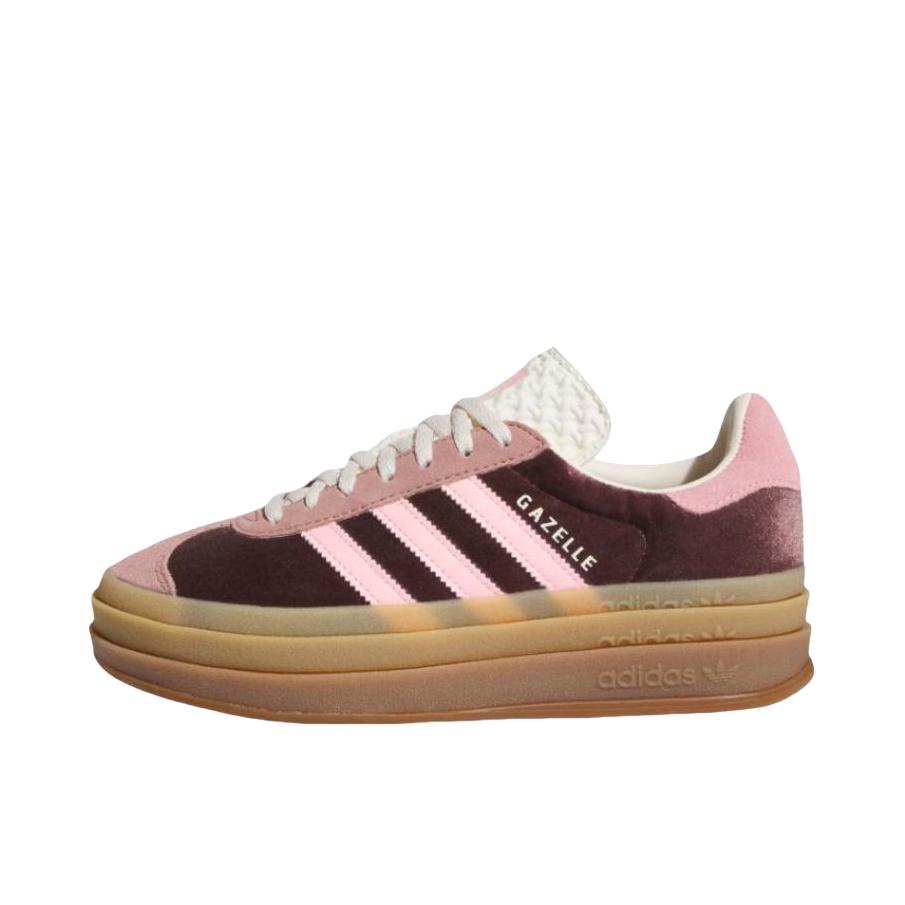 推荐商品：adidas Originals Gazelle Bold T头鞋 德训鞋 运动休闲鞋 经典厚底防滑耐磨贴合 粉色/棕色