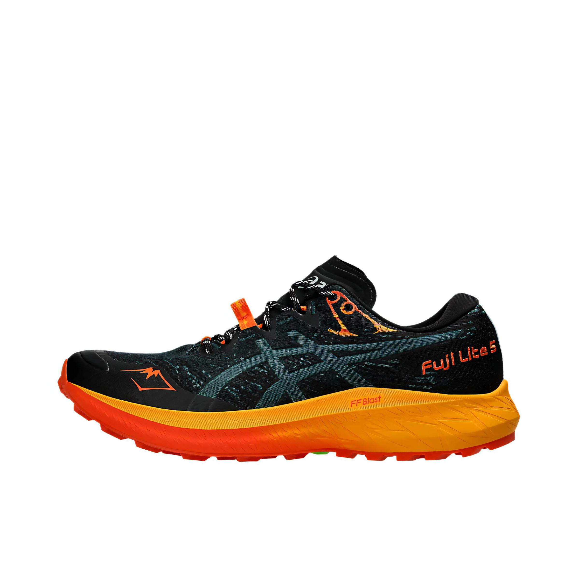 推荐商品：Asics/亚瑟士 Fuji Lite 5 跑鞋 缓震透气防滑耐磨轻便回弹抓地舒适百搭时尚 黑色