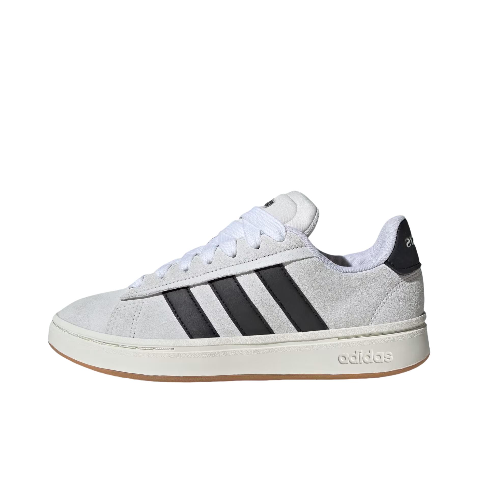 推荐商品：adidas Grand Court Alpha 面包鞋 板鞋 减震透气防滑耐磨百搭复古轻运动薄底贴合 白色/黑色