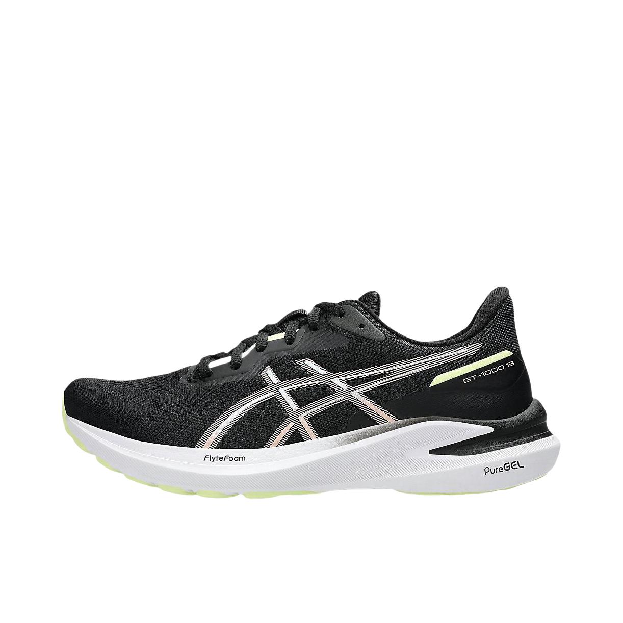 推荐商品：Asics/亚瑟士 GT-1000 13 跑鞋 舒适防滑耐磨透气缓震支撑轻量轻便回弹短跑 底白色/黑色 