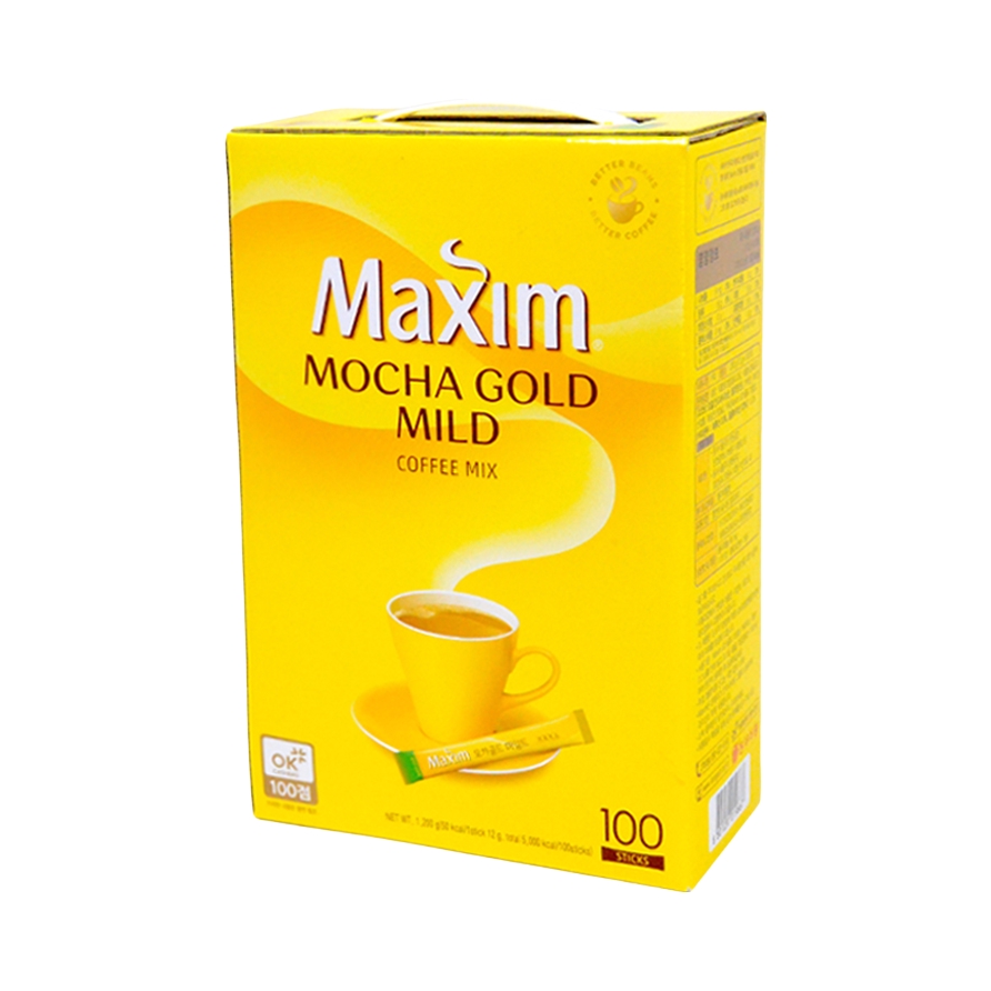 推荐商品：Maxim/麦馨 黄金摩卡三合一速溶咖啡 1200g盒装摩卡味提神美式奶香摩卡口味略甜特浓黄麦星座杯 摩卡风味 1200g