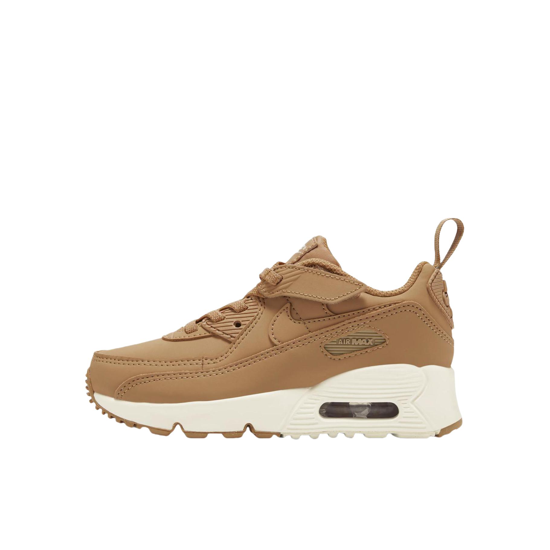 推荐商品：Nike Air Max 90 舒适透气 休闲缓震 防滑耐磨 百搭 运动鞋儿童 小童/亚麻/帆白
