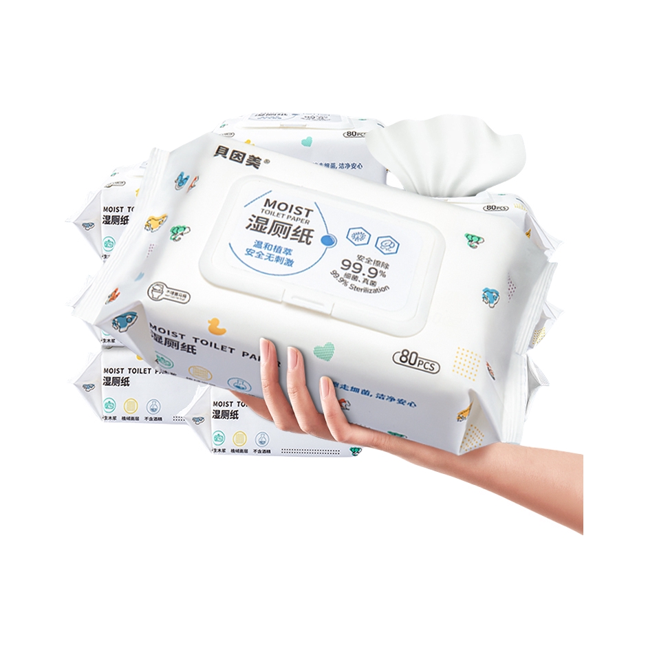 推荐商品：贝因美 湿厕纸可冲马桶家庭实惠装
