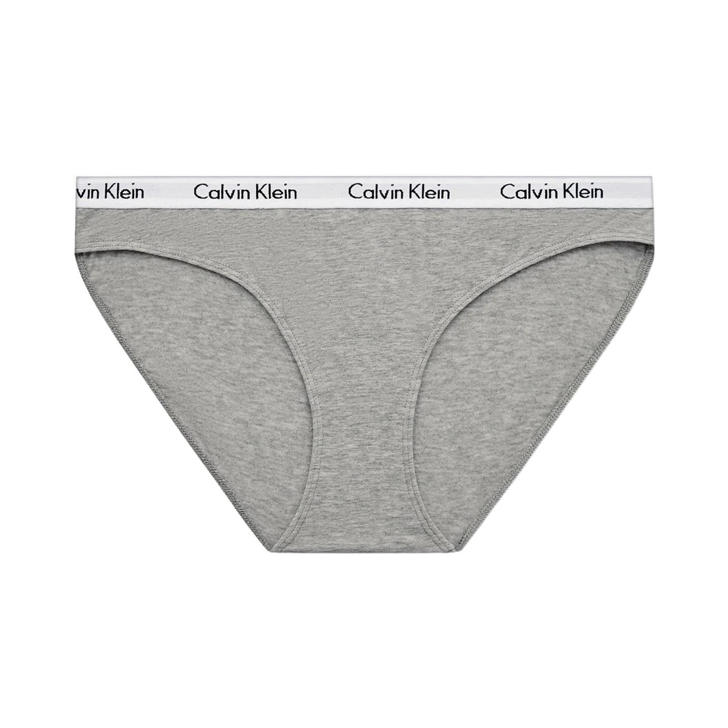 推荐商品：Calvin Klein/卡文克莱 性感美拉德纯棉窄腰边微弹循环提花条纹棉质低腰提臀透气女士三角内裤 D1618 中灰