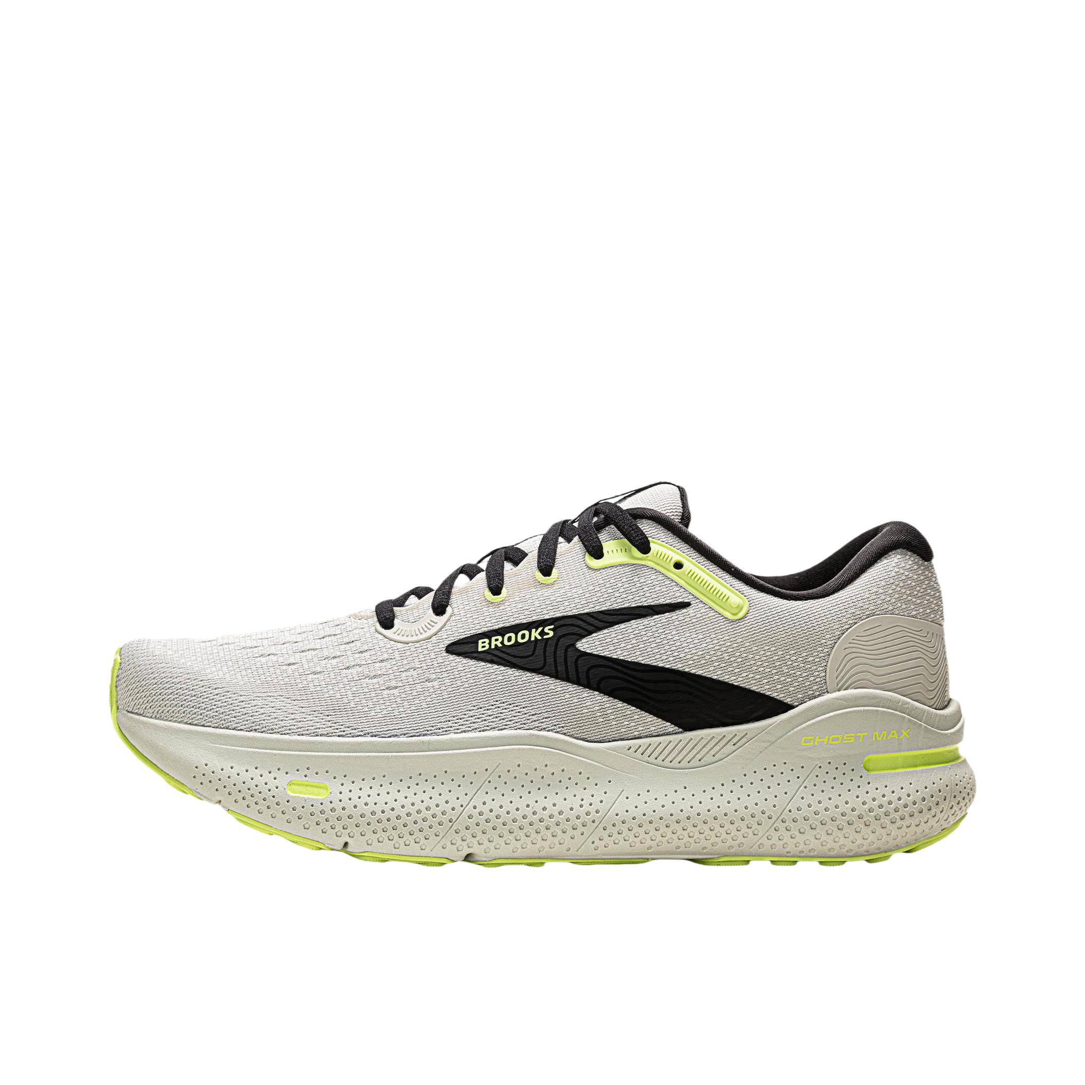 推荐商品：Brooks/布鲁克斯 Ghost Max 幽灵 透气 缓震 耐磨 支撑 跑鞋 灰色/黄色