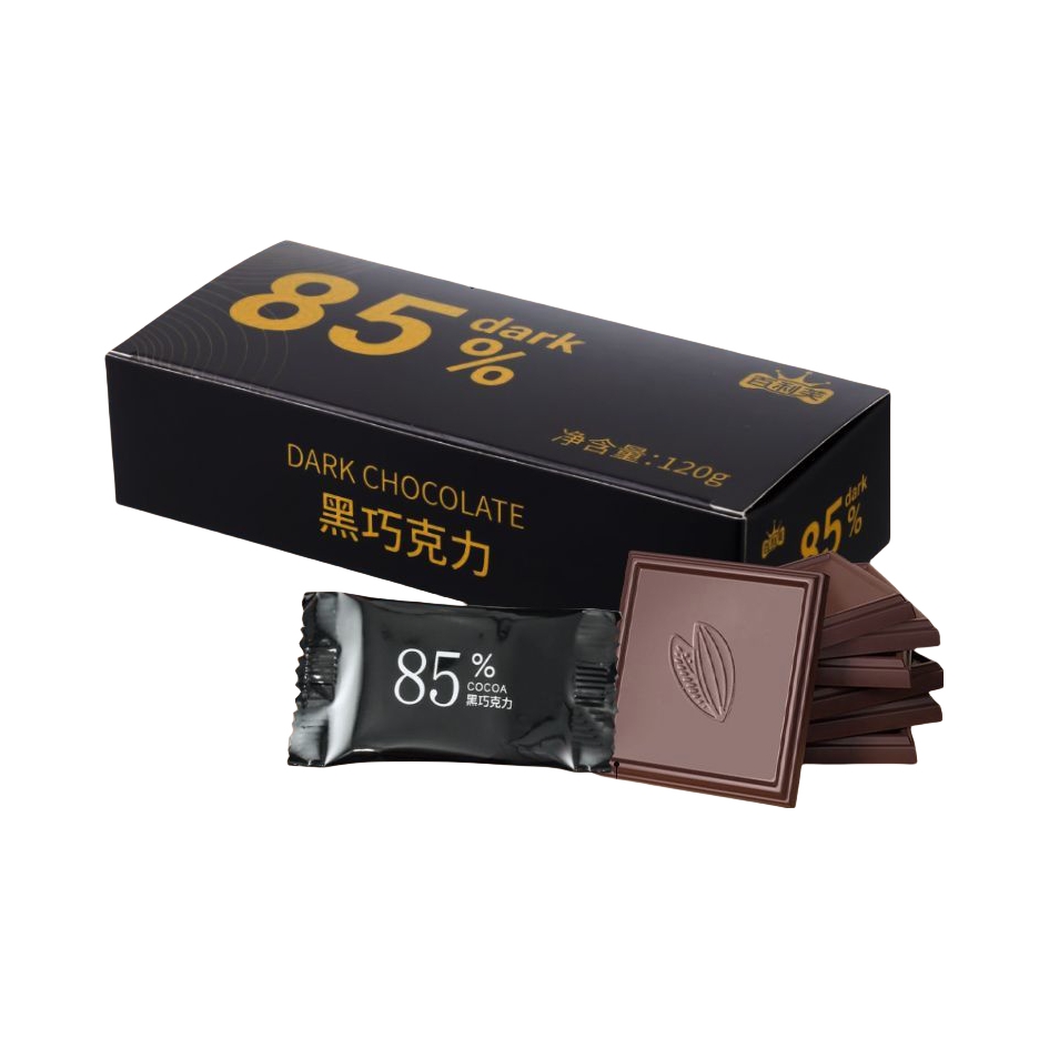 推荐商品：百利芙 黑巧克力 120g 盒装 85%