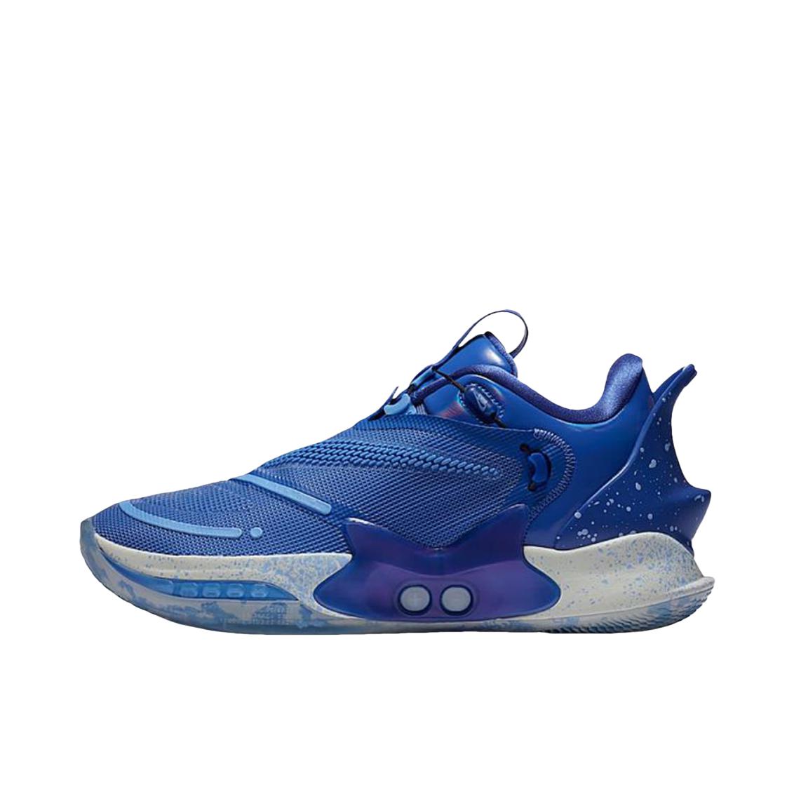 推荐商品：Nike Adapt BB 2.0 自动绑带 减震回弹 防滑耐磨 实战织物 支撑 包裹性 圆头 篮球鞋 欧版/蓝色