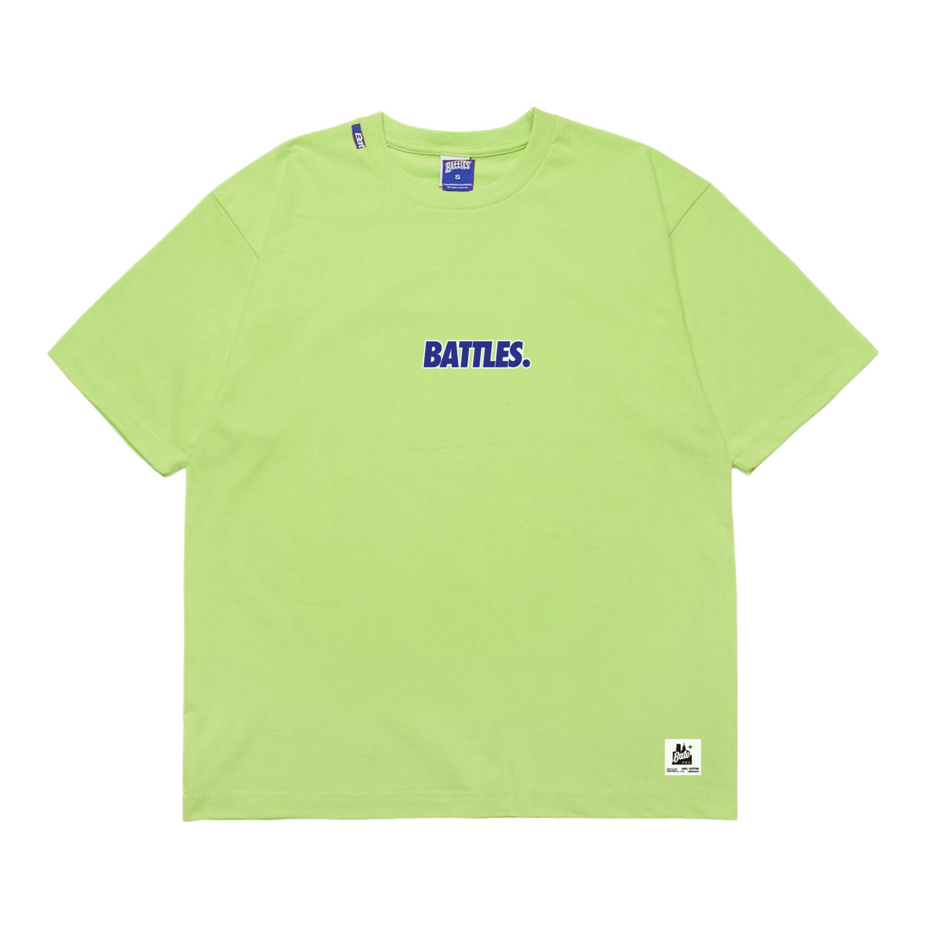 推荐商品：Battles 纯色滚领街头新疆棉短袖T恤 男女同款 嫩绿