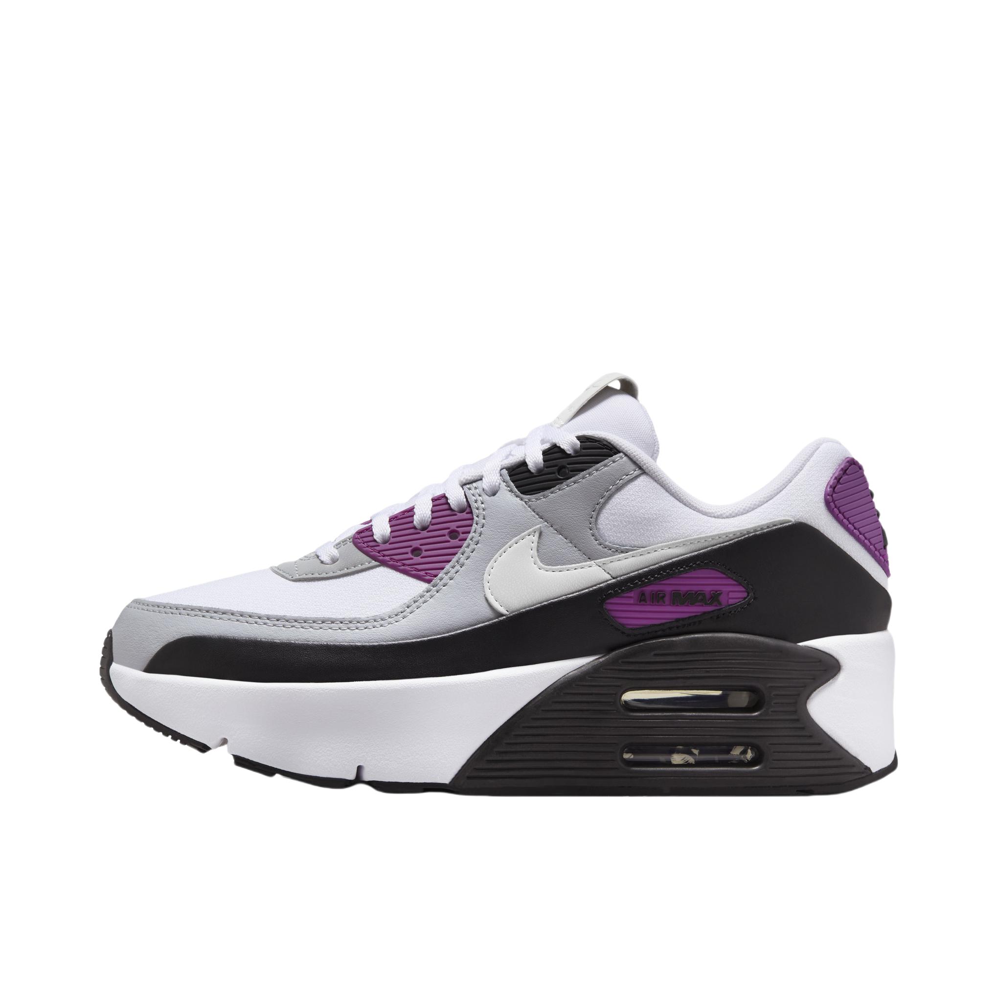 推荐商品：Nike Air Max 90 跑鞋 气垫合成革缓震透气复古增高圆头贴合拼接 女款/白色/尘光子色/浆果红/狼灰/黑色