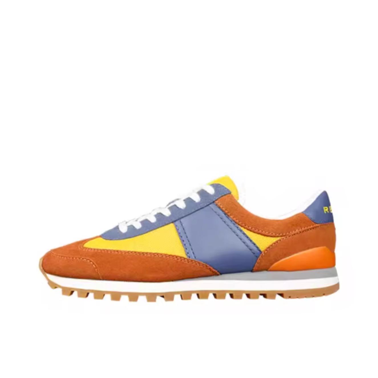 推荐商品：丽格 日常 系带 圆头 松糕鞋 运动休闲鞋 52FL 橙色/藍色