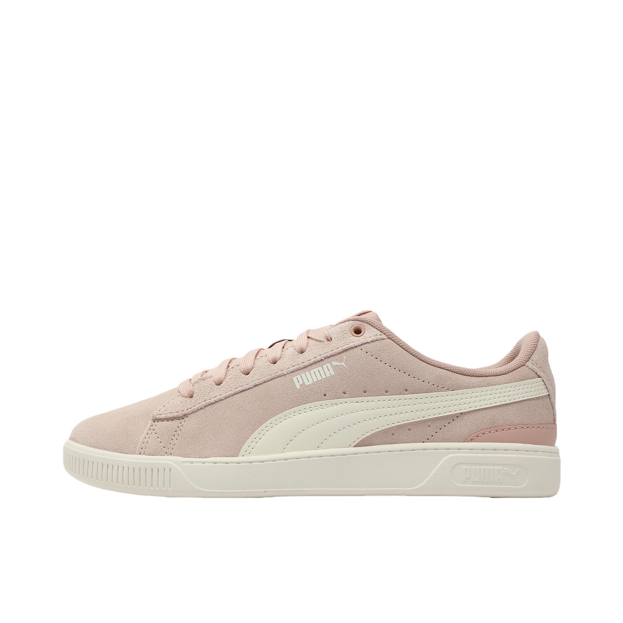 推荐商品：Puma/彪马 Vikky V3 板鞋 防滑耐磨舒适轻便低帮百搭复古时尚简约薄底 女款/玫瑰粉色/白色