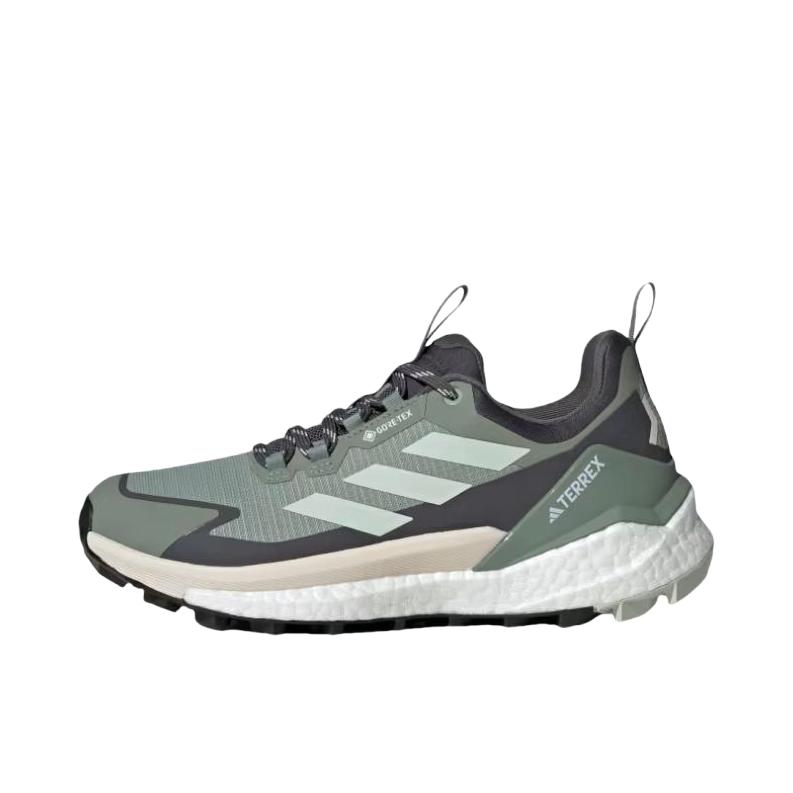 推荐商品：adidas Terrex Free Hiker 2 缓震透气 防滑耐磨 舒适轻便 防水 百搭 户外 徒步鞋 女款/银绿色/亚麻绿色/灰色六