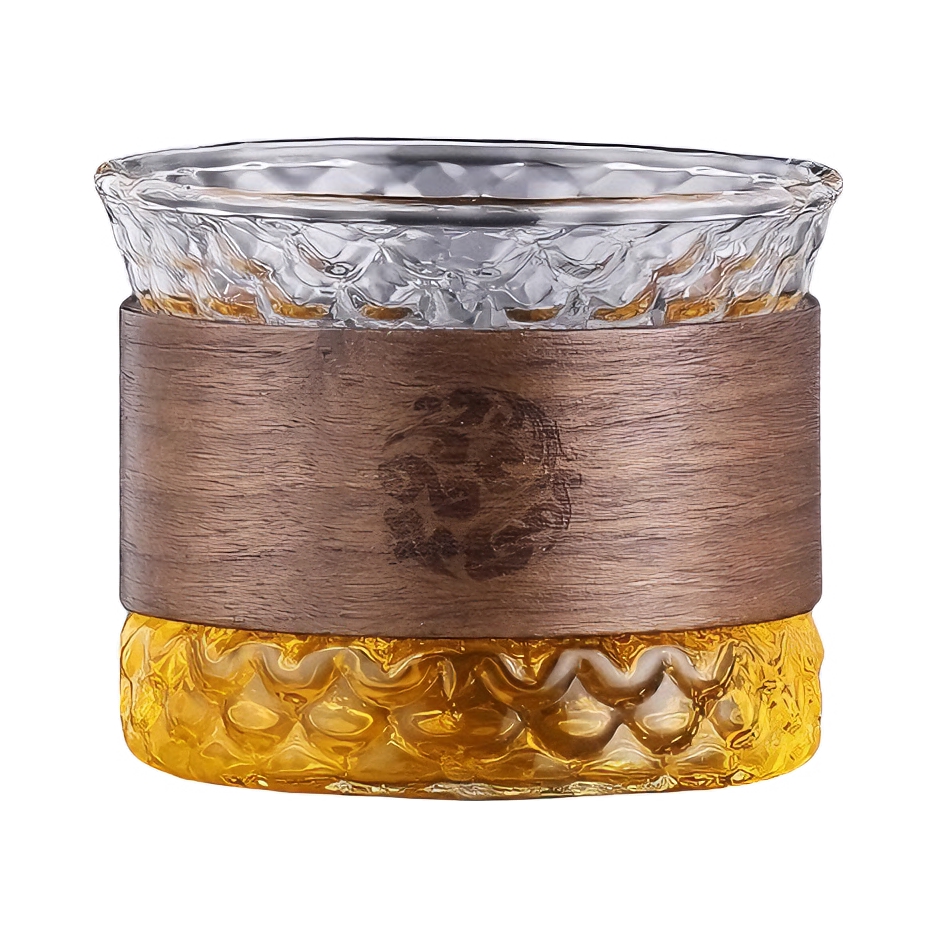 推荐商品：尚言坊 150ml 鱼鳞竹套玻璃杯