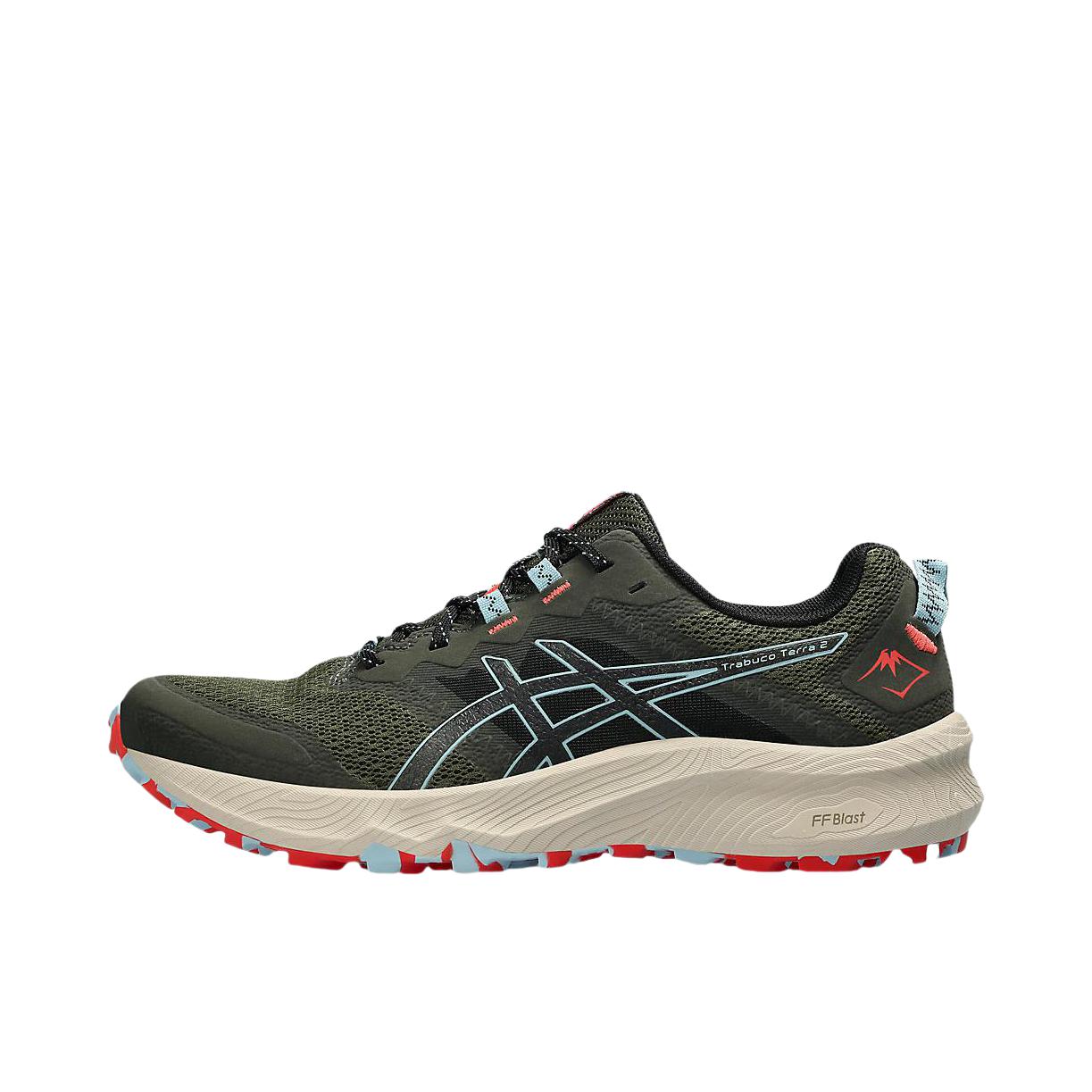 推荐商品：Asics/亚瑟士 Gel-Trabuco Terra 2 缓震透气 防滑耐磨 轻便舒适 百搭简约 休闲运动 网布 跑鞋 绿色/棕色