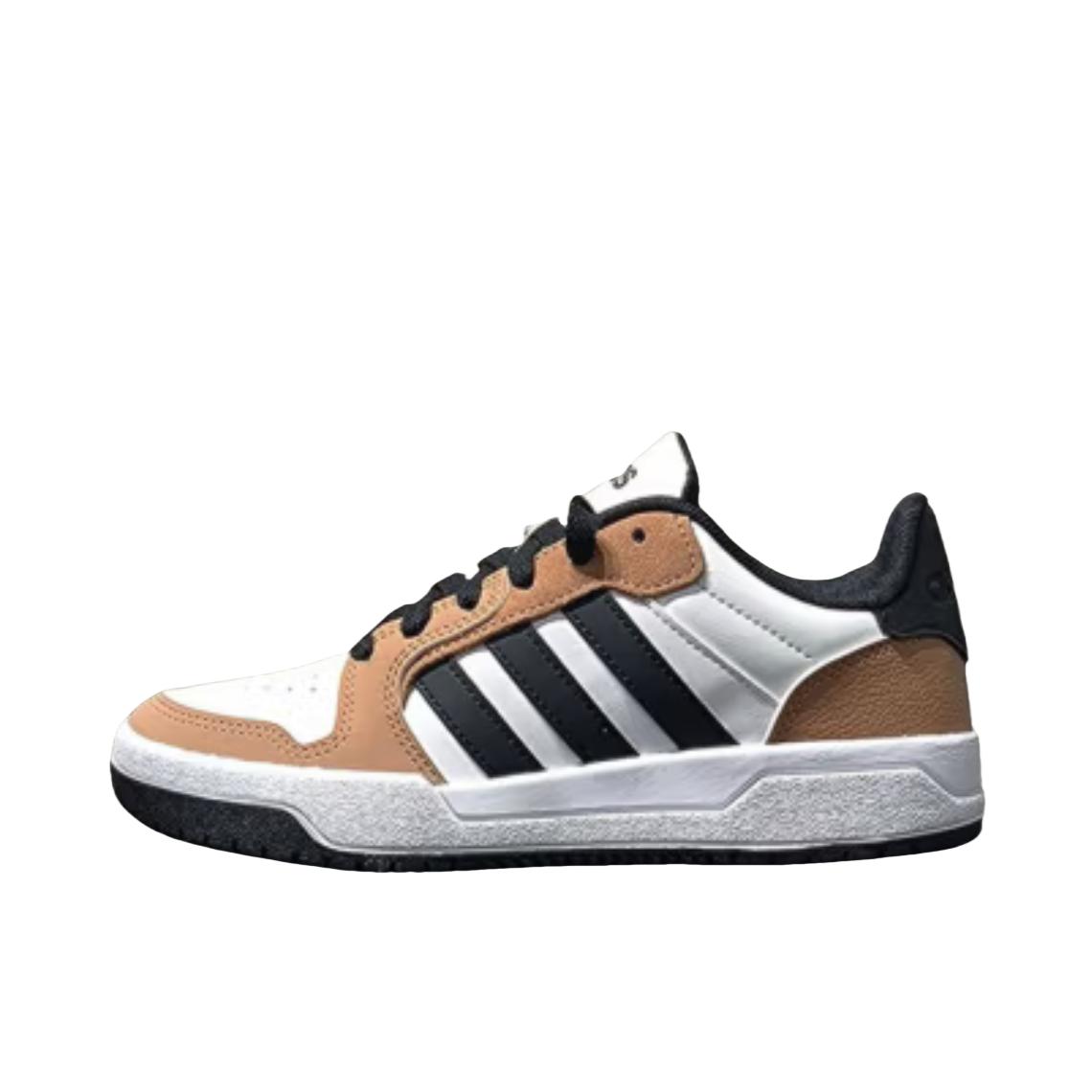 推荐商品：adidas neo Entrap 板鞋 防滑耐磨舒适透气复古防水美式校园风少年感圆头平跟 低帮/白色/棕色