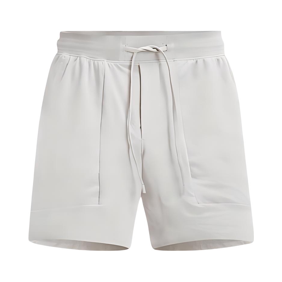 【周冠宇同款】LULULEMON/露露乐檬 License to Train系列无内衬系带中腰直筒7"运动短裤 LM7APYS 蒸汽白