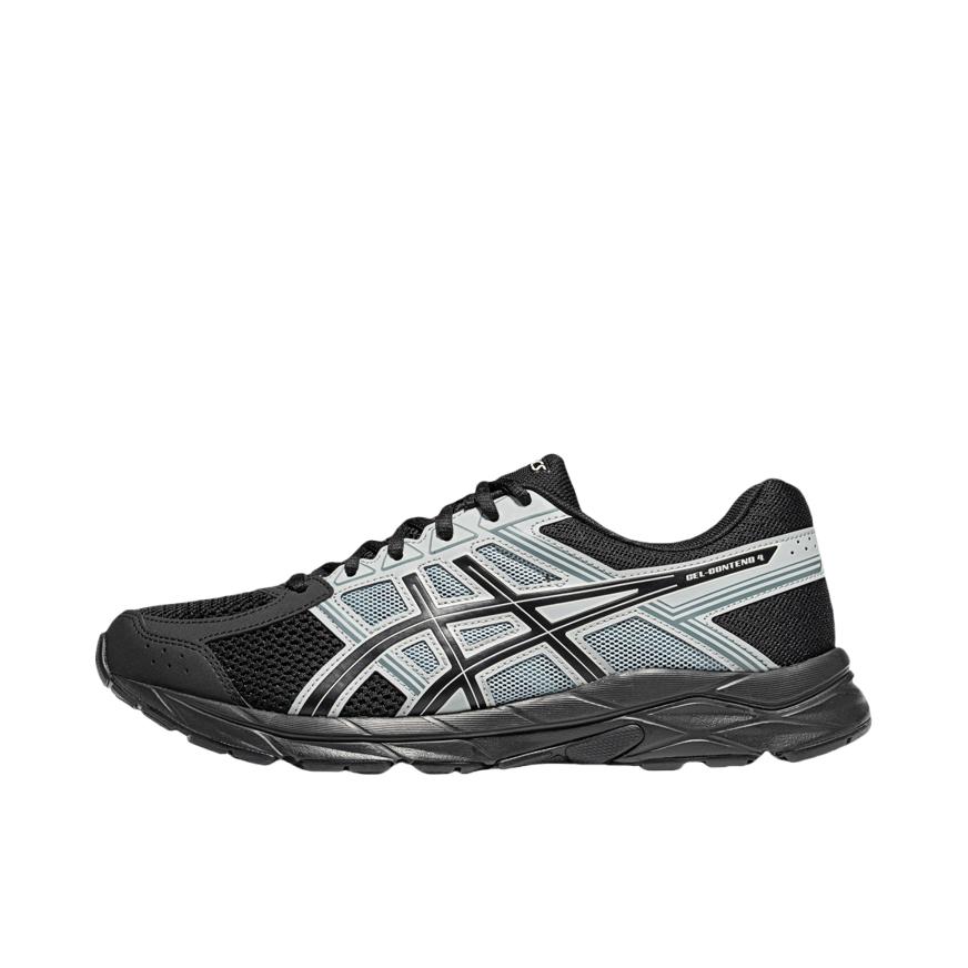 推荐商品：Asics/亚瑟士 Gel-Contend 4 跑鞋 慢跑网面透气缓震回弹复古轻便耐磨 黑色/灰色