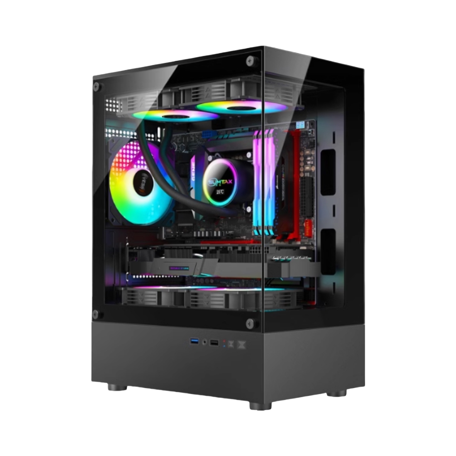 推荐商品：迅钛 玄武 Mini 海景房 电脑机箱 USB3.0 270°无A柱