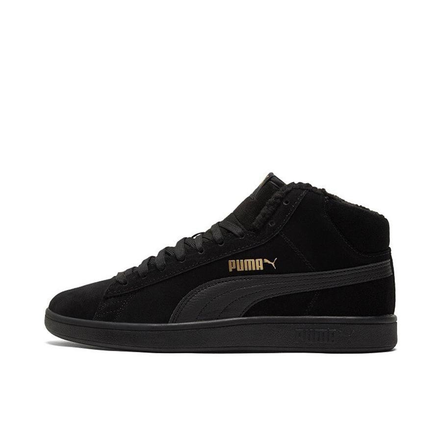 推荐商品：Puma/彪马 Smash 板鞋 防滑耐磨轻便透气休闲复古运动情侣 高帮/加绒/黑色