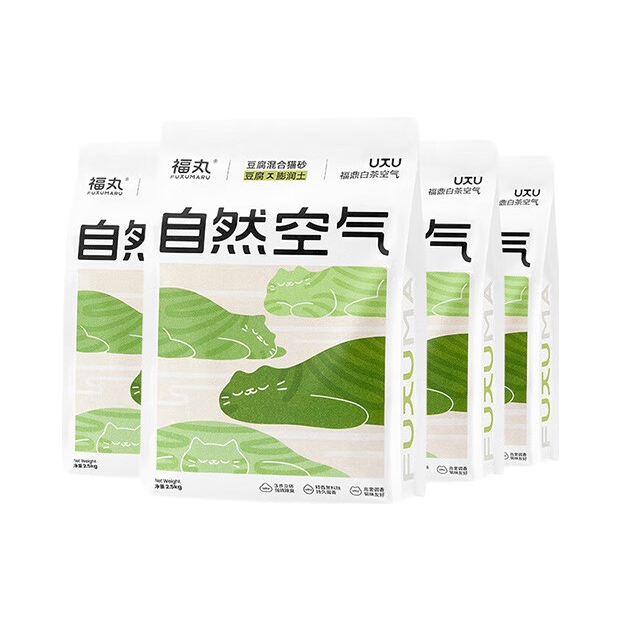 推荐商品：FUKUMARU/福丸 自然空气除臭超强吸水颐和金桂香高分子混合砂豆腐猫砂