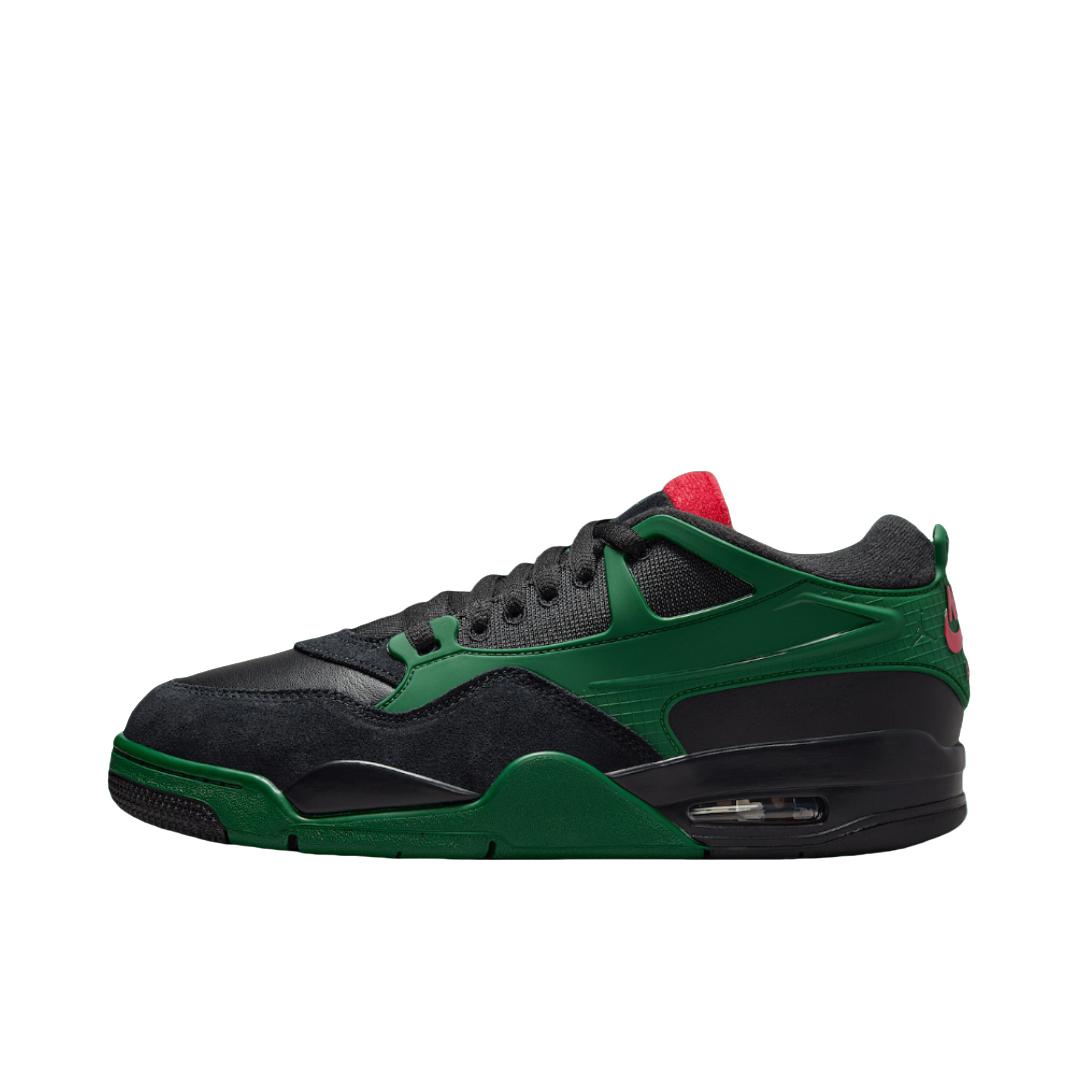 推荐商品：Air Jordan 4 RM 运动休闲鞋 缓震支撑透气训练复古气垫 黑色/峡谷绿/校园红