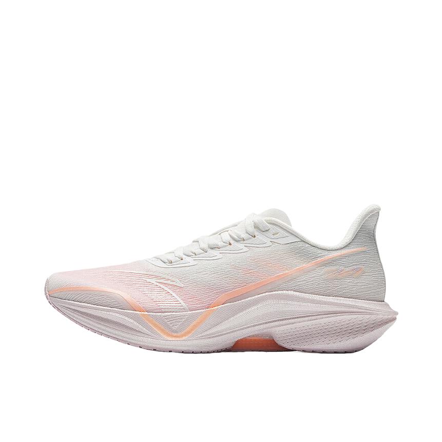推荐商品：【谷爱凌同款】 安踏 MACH 马赫5.0 跑鞋 氮科技耐磨竞速回弹支撑缓震网面防滑马拉松 女款/纸莎白/水粉橙