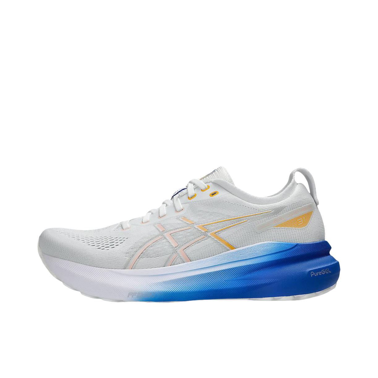 推荐商品：Asics/亚瑟士 Gel-Kayano 31 跑鞋 稳定足弓支撑轻便缓震长跑轻量回弹 浅白色
