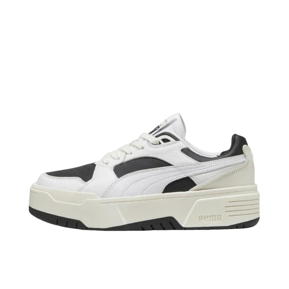 推荐商品：Puma/彪马 California FLYZ CLUB 48 系带 防滑耐磨 增高 复古 运动休闲 板鞋 女款/白色/黑色
