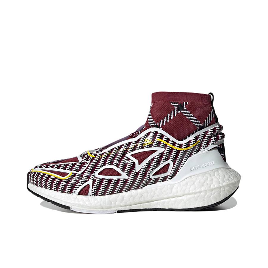 推荐商品：adidas UltraBoost 22 经典UB 跑鞋 爆米花防滑耐磨缓震回弹织物休闲随心畅跑抗扭转 红/白 