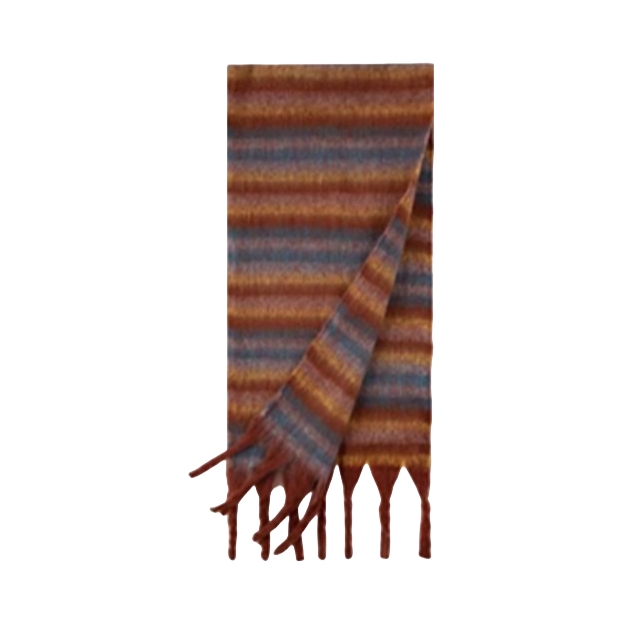 推荐商品：JESSIE&JANE 流苏边条纹保暖围巾 J23F5439005