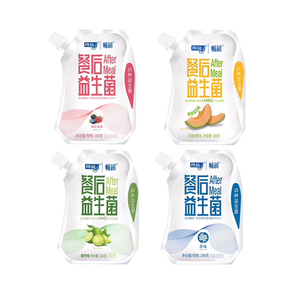 推荐商品：得益 餐后益生菌酸奶 180g/袋 多口味组合